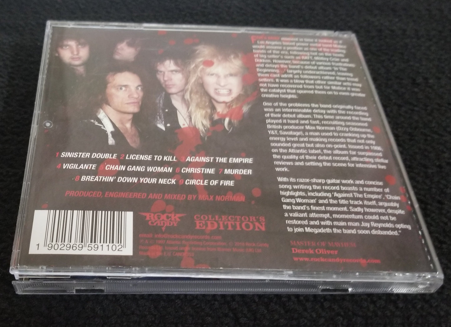 Malice CD License to Kill, Remastered, Rock Candy Pressing
